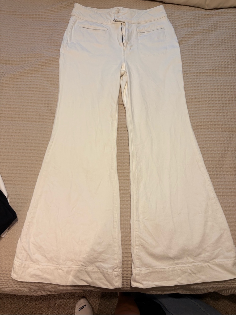 High-Rise Wide Leg Women's Jeans in White
